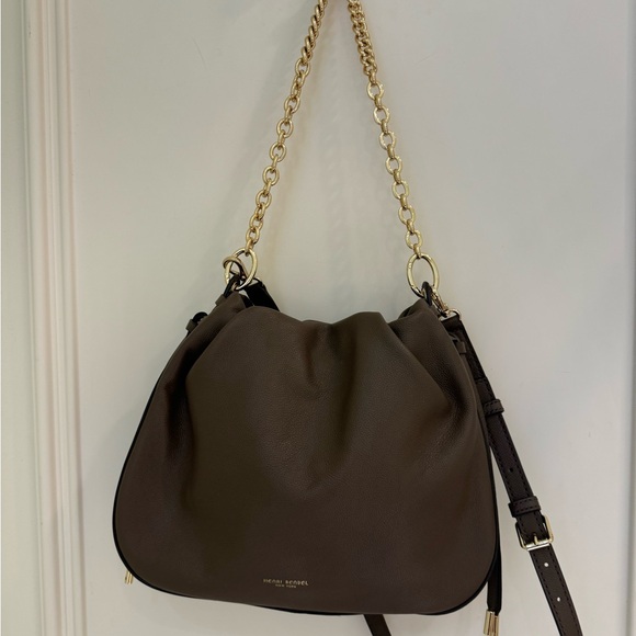 Henri Bendel Dark Brown Shoulder Bag with Gold Chain - Picture 4 of 10